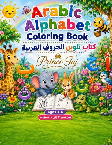 Arabic Alphabet coloring book