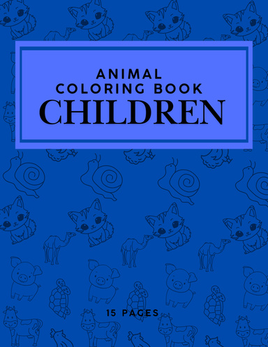 Animal Coloring Book for Children (15 Page)