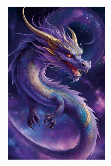 Dragons from Starry Space, Colorful Journeys through Space