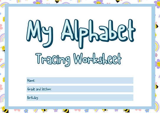 My Alphabet Tracing Worksheet