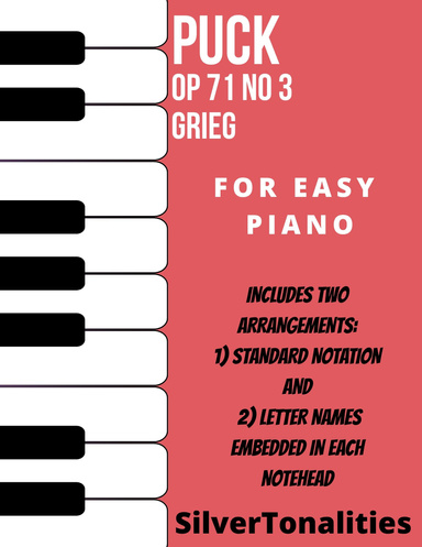Puck Opus 71 Number 3 Easy Piano Sheet Music Combo