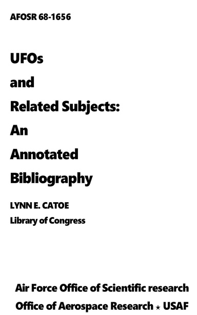 UFOs and Related Subjects: An Annotated Bibliography
