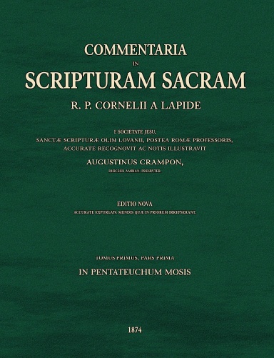 Commentaria in Scripturam Sacram T1A, in Pentateuchum Mosis