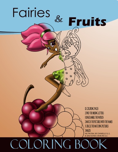 Fairies and Fruits Coloring Book