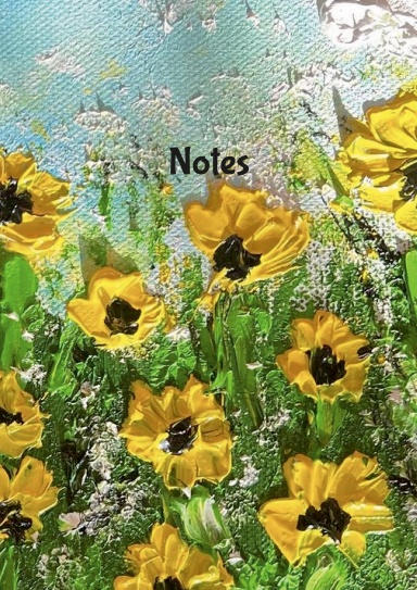 Notebook, Sunflower Field, PaintingsbyMorganD, 200pgs