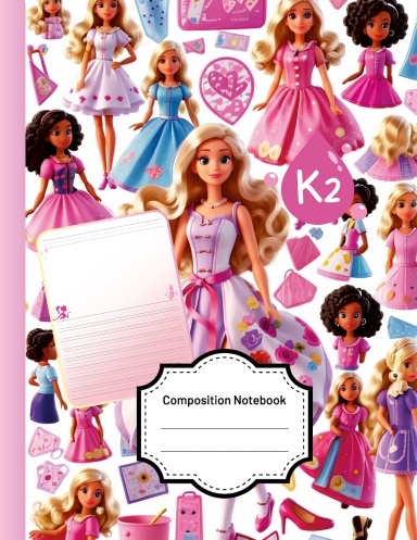 High-Demand 8.5x11 Pink Composition Notebook | Write and Draw | Glossy Pastel Barbie Cover
