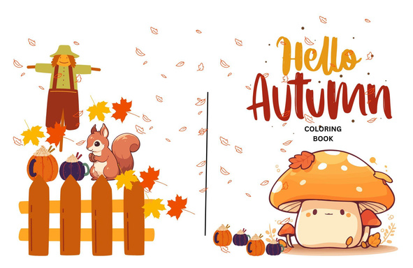 autumn coloring book adults