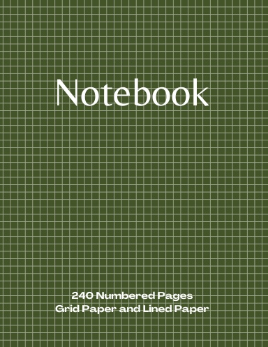 Coil Bound Letter Size Notebook with 240 Numbered Pages