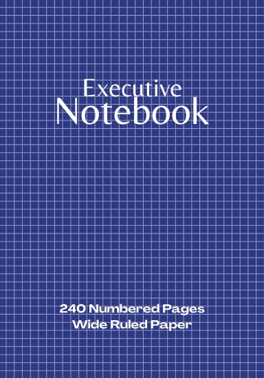 Coil Bound Wide Ruled Executive Notebook with Numbered Pages
