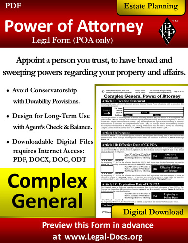 PDF - Complex General Power of Attorney - Condense Version