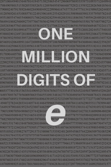 One Million Digits Of e