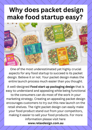 Why does packet design make food startup easy?