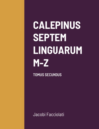 Lexicon latinum M-Z