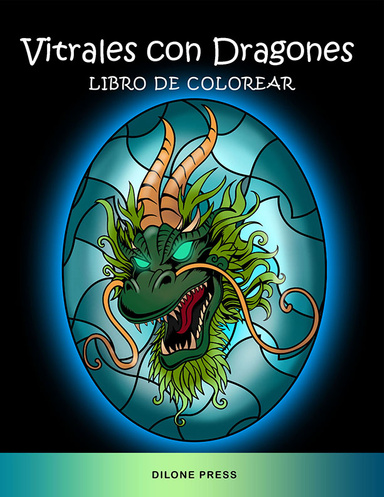 Vitrales con Dragones Libro de Colorear