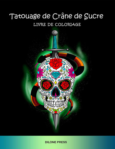 Tatouage de Crâne de Sucre Livre de Coloriage