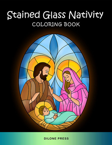 Stained Glass Nativity Coloring Book
