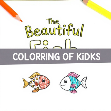 The beautiful fish coloring book for kids