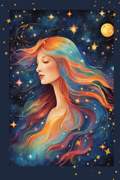 Celestial Rainbow Woman Journal