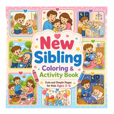 New Sibling Coloring & Activity Book
