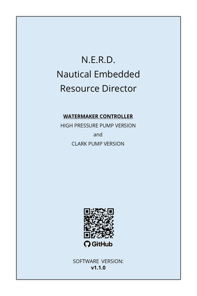 N.E.R.D. Watermaker Controller Manual