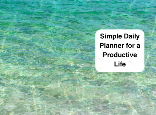 Simple Daily Planner for a Productive Life