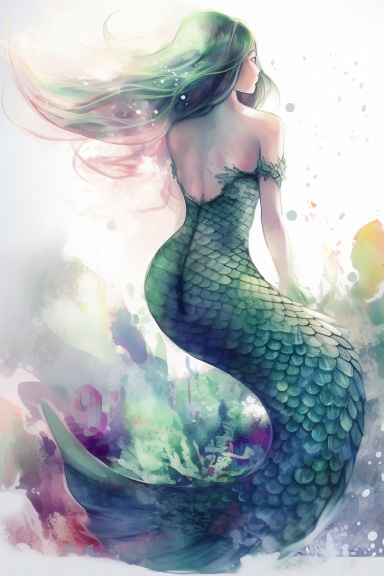 Mermaid Lined Illustrated Journal