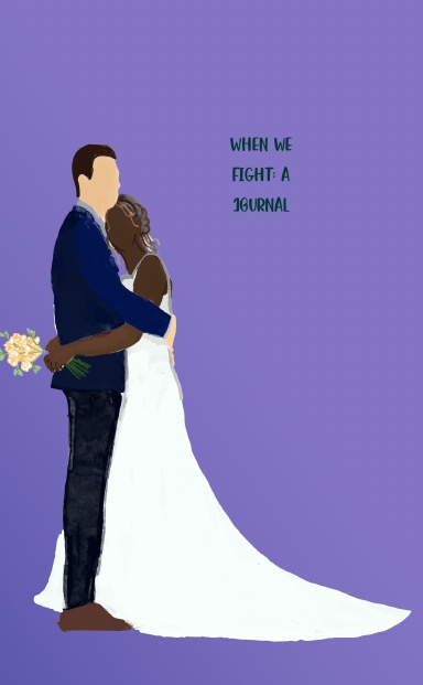 Couples Arguments Pocket Size Lined Journal Mixed Skin Tones Variation 1