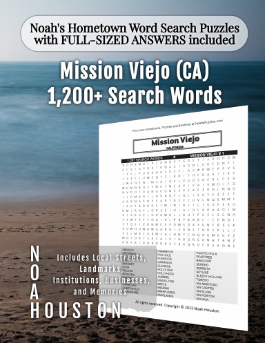 Noah’s Hometown Word Search Puzzles with FULL-SIZED ANSWERS included Mission Viejo (CA)