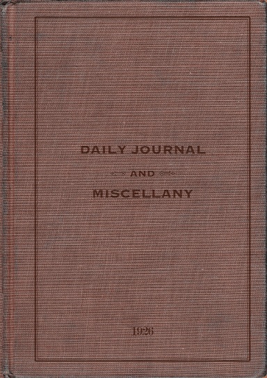 Foxfield Daily Journal And Miscellany — 1926