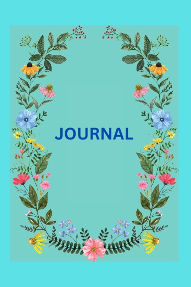 Aqua Floral Notebook