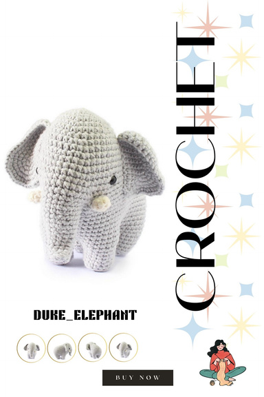 Duke Elephant Crochet Pattern – Adorable Amigurumi Elephant Tutorial