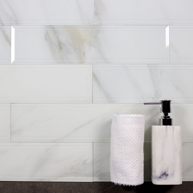 Cream subway tiles