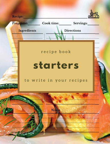 Starter Recipe Book to Write In