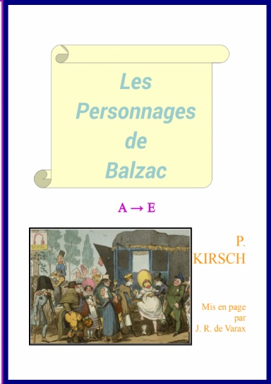 Les Personnages de Balzac (A à E)