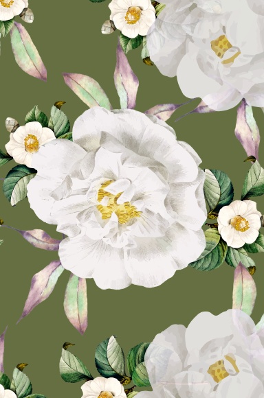White Flower Composition Notebook