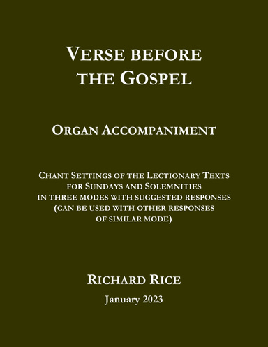 Verse before the Gospel, Jan. 2023 — Organ