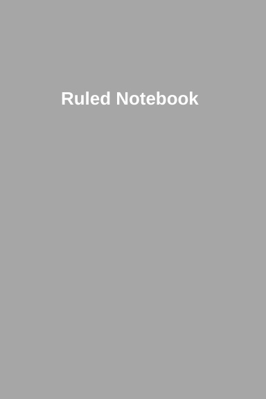Ruled Notebook