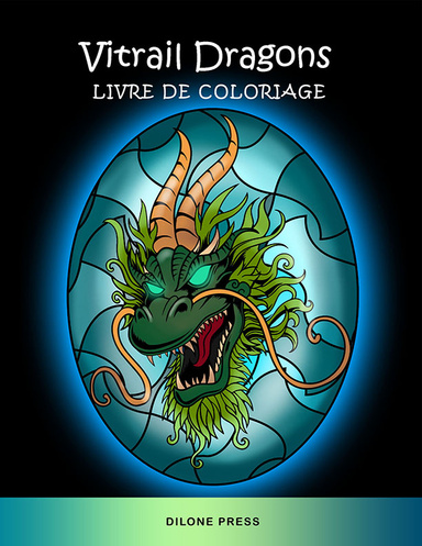 Vitrail Dragons Livre de Coloriage