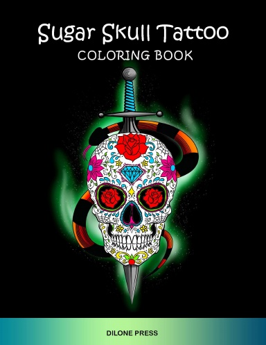 Sugar Skull Tattoo Coloring Book