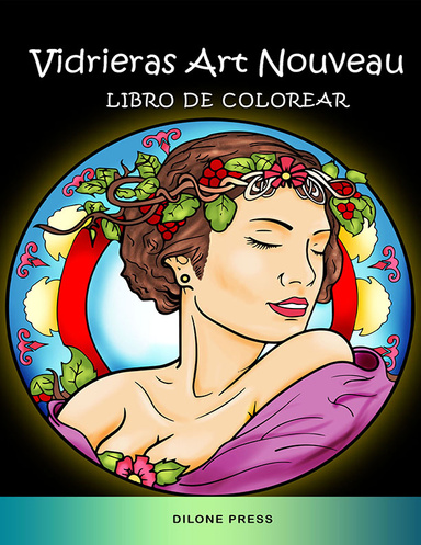 Vidrieras Art Nouveau Libro de Colorear