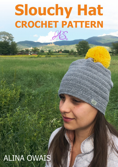 Slouchy Hat with Pom Pom Crochet Pattern