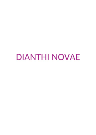 Dianthi novae. Issue 1