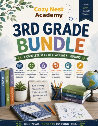 Cozy Nest Academy - Third Grade Workbook