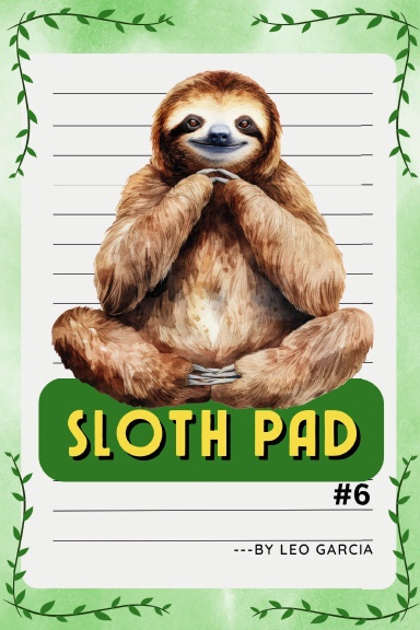 Adorable Sloth Illustrations Lined Sloth Daily Diary Journal Notepad #6