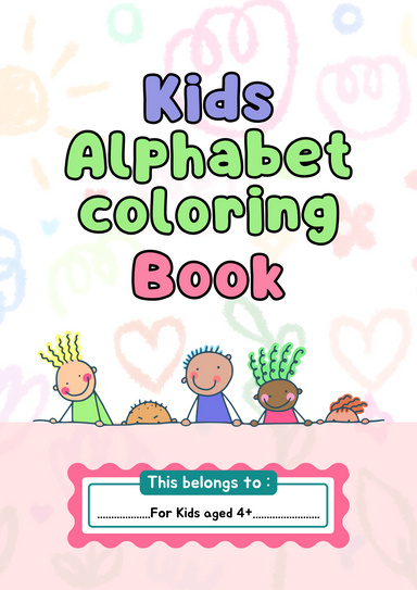 White Minimalist Alphabet Coloring Book Worksheet