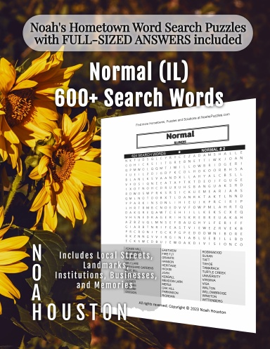 Noah’s Hometown Word Search Puzzles with FULL-SIZED ANSWERS included Normal (IL)
