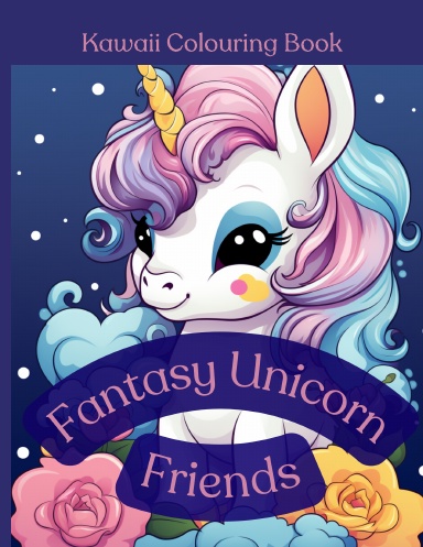 Fantasy Unicorn Friends Kawaii Colouring Book Premium Edition