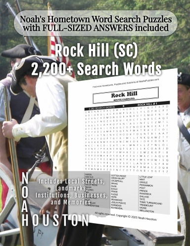 Noah’s Hometown Word Search Puzzles with FULL-SIZED ANSWERS included Rock Hill (SC)