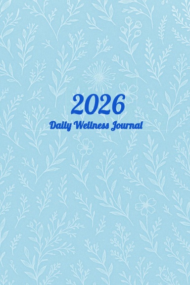 Daily Wellness Journal - Blue Flowers