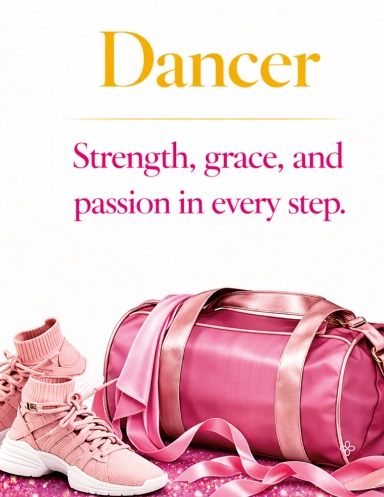 Dancer, Dance Notebook 8.5"x11" Wide Ruled Blank Notebook, Spiral